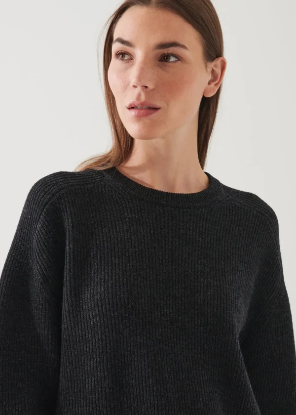 PATRICK ASSARAF Boyfriend Raglan Crewneck | Women Knitwear