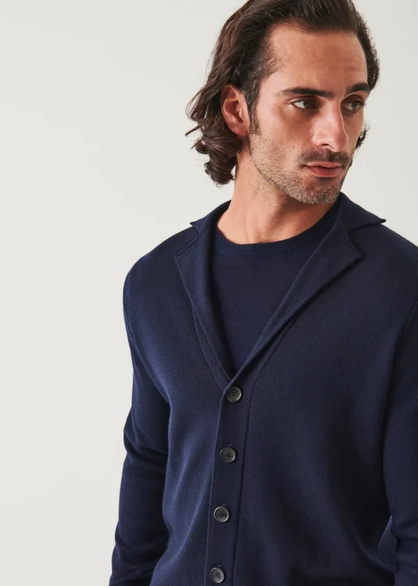 PATRICK ASSARAF Button-Up Double Face Jacket | Men Knitwear