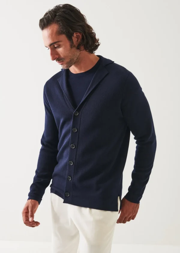 PATRICK ASSARAF Button-Up Double Face Jacket | Men Knitwear