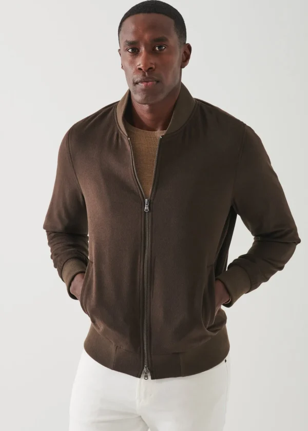 PATRICK ASSARAF Cashmere Baseball Bomber | Men Outerwear