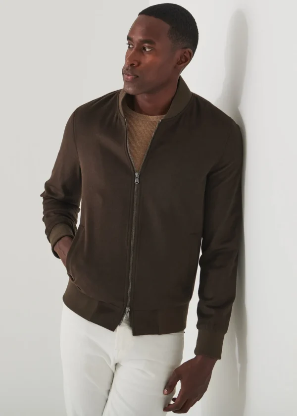 PATRICK ASSARAF Cashmere Baseball Bomber | Men Outerwear