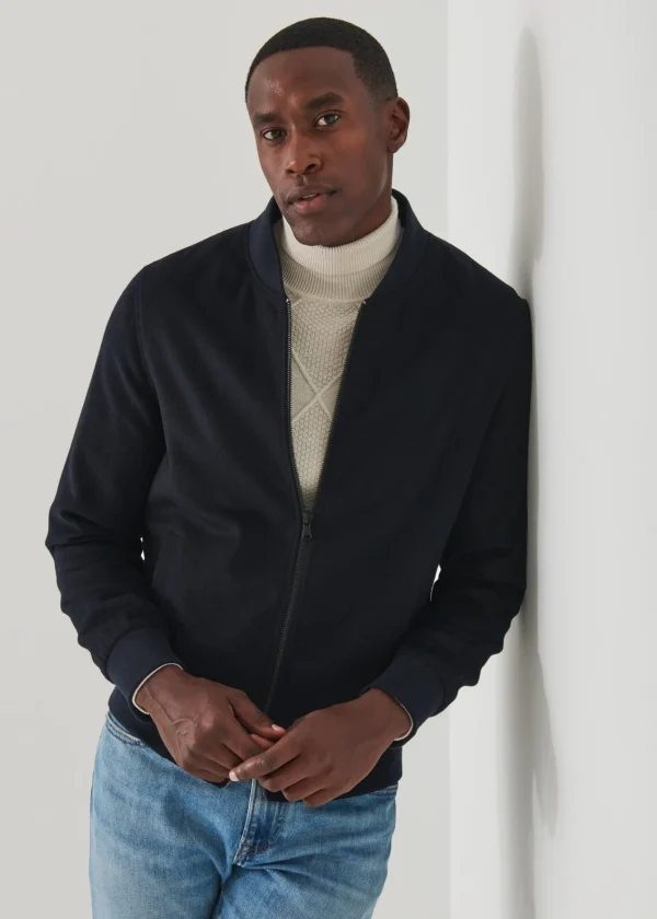 PATRICK ASSARAF Cashmere Baseball Bomber | Men Outerwear