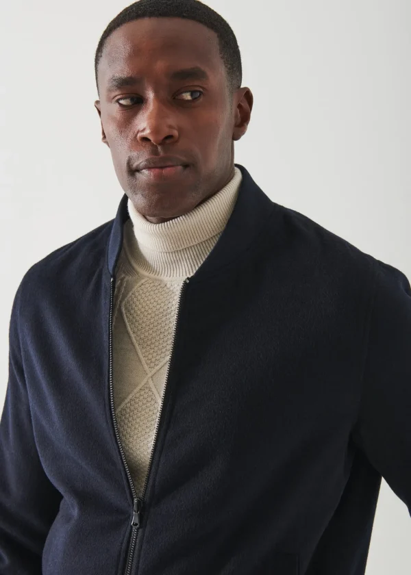 PATRICK ASSARAF Cashmere Baseball Bomber | Men Outerwear