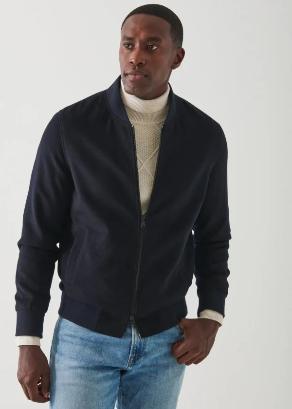 PATRICK ASSARAF Cashmere Baseball Bomber | Men Outerwear