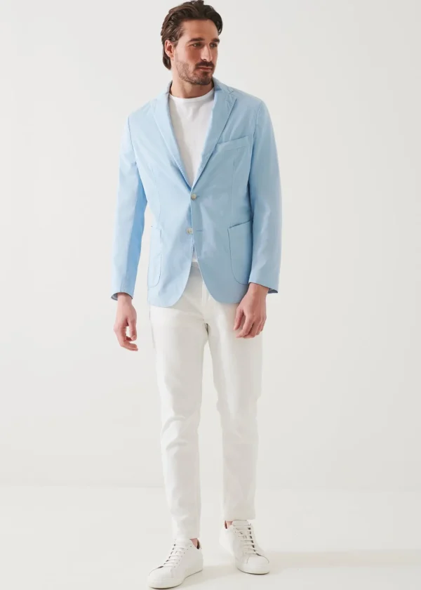 PATRICK ASSARAF Cotton Blend Garment Dye Blazer | Men Blazers