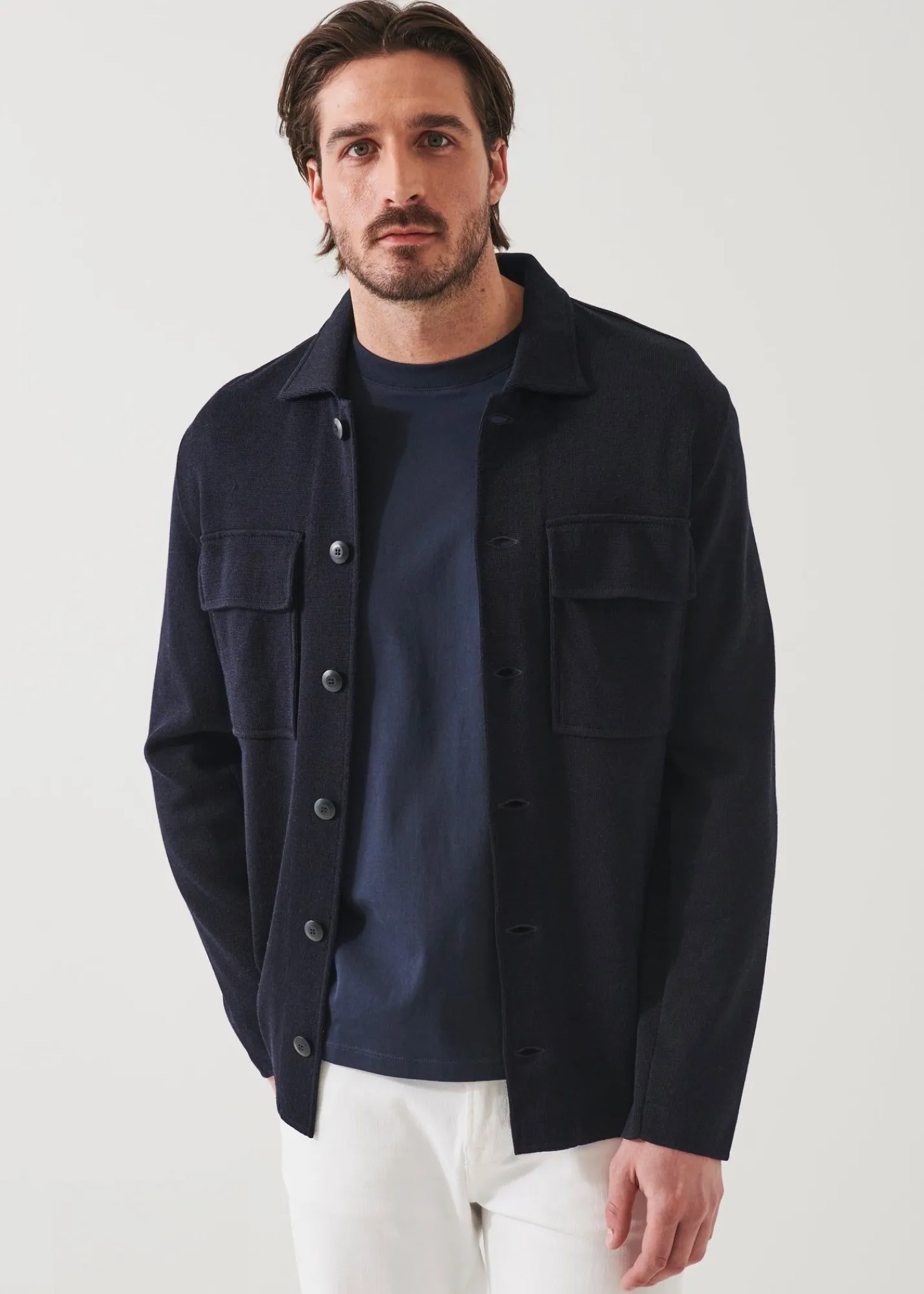 cotton_blend_knit_shirt_j_0-1.webp PATRICK ASSARAF Cotton Blend Knit Shirt Jacket | Men Shirt Jackets