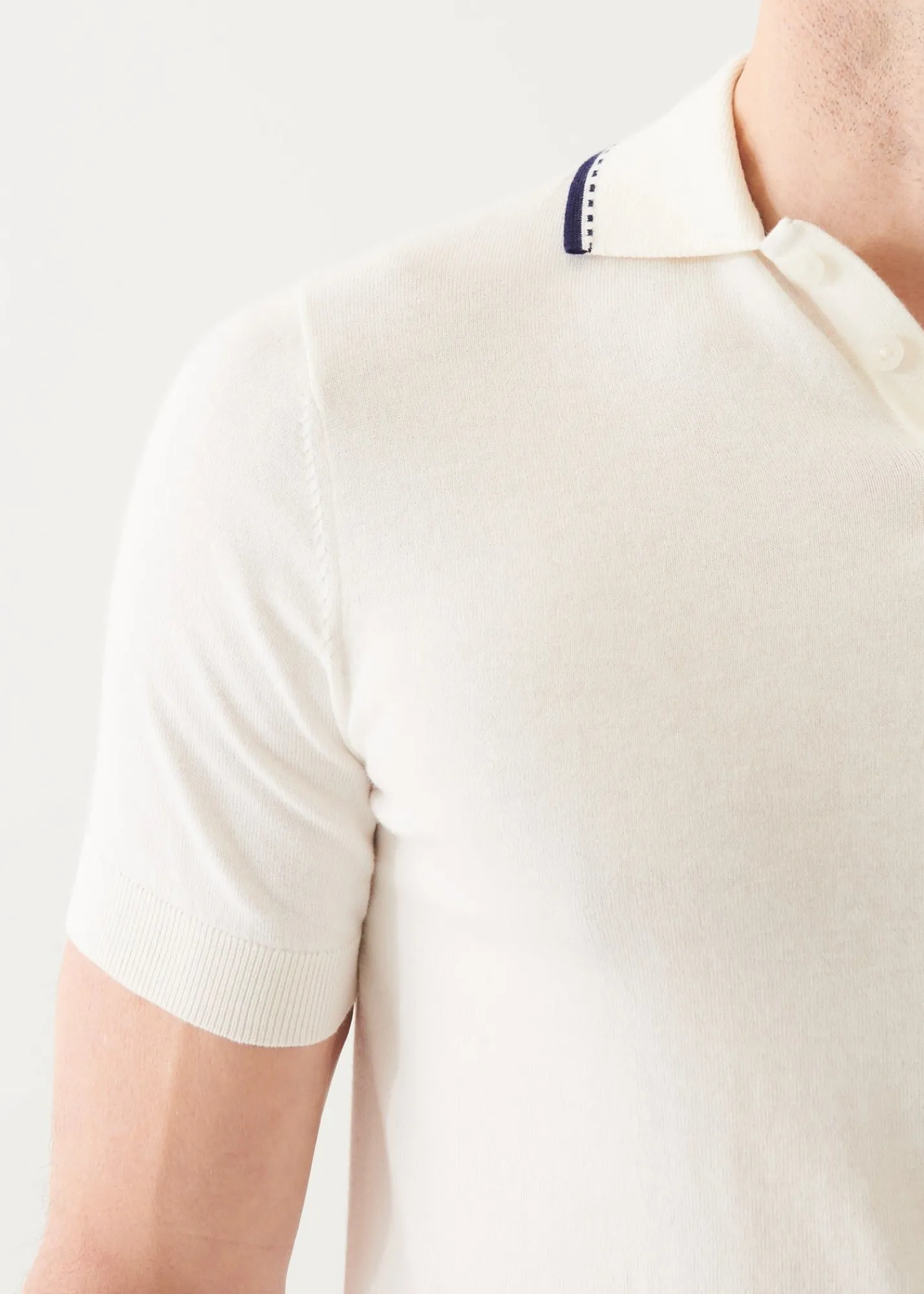 cotton_blend_tipped_polo_7.webp PATRICK ASSARAF Cotton Blend Tipped Polo | Men Knitwear