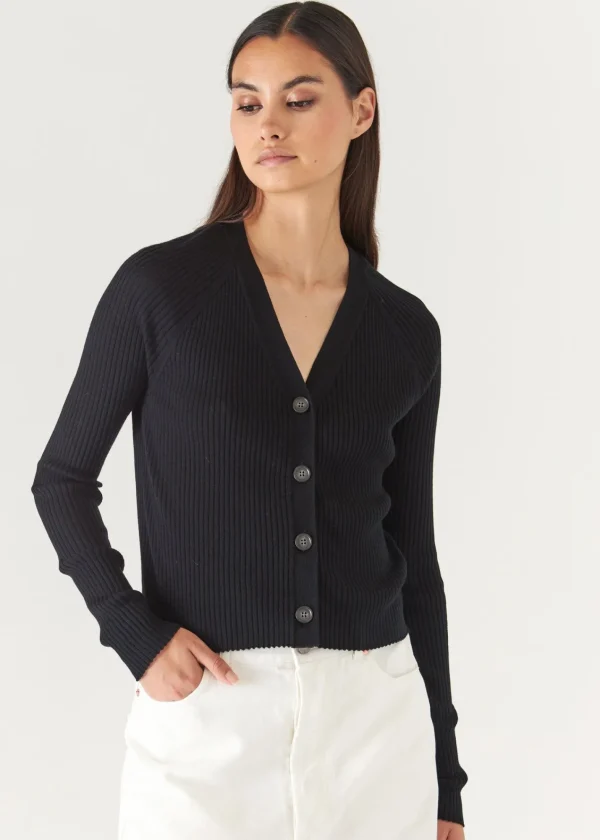 PATRICK ASSARAF Cotton Cupro Ribbed Cardigan | Women Knitwear