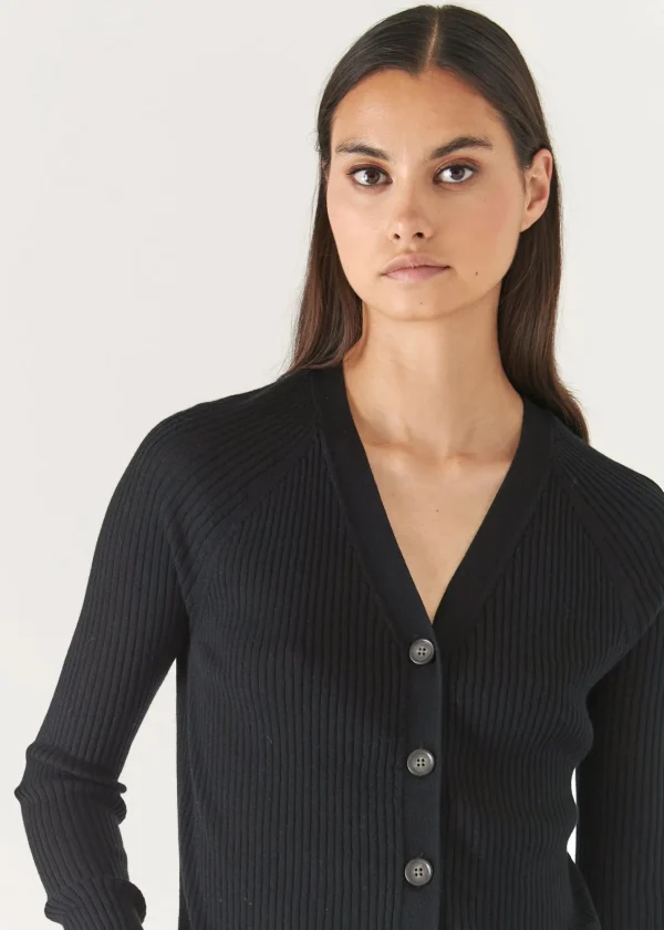 PATRICK ASSARAF Cotton Cupro Ribbed Cardigan | Women Knitwear