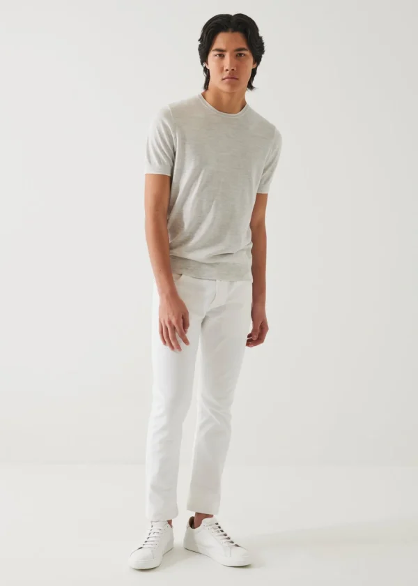 PATRICK ASSARAF Cotton Cupro Short Sleeve Crewneck | Men Knitwear