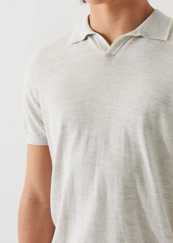 PATRICK ASSARAF Cotton Cupro Tipped Polo | Men Polos