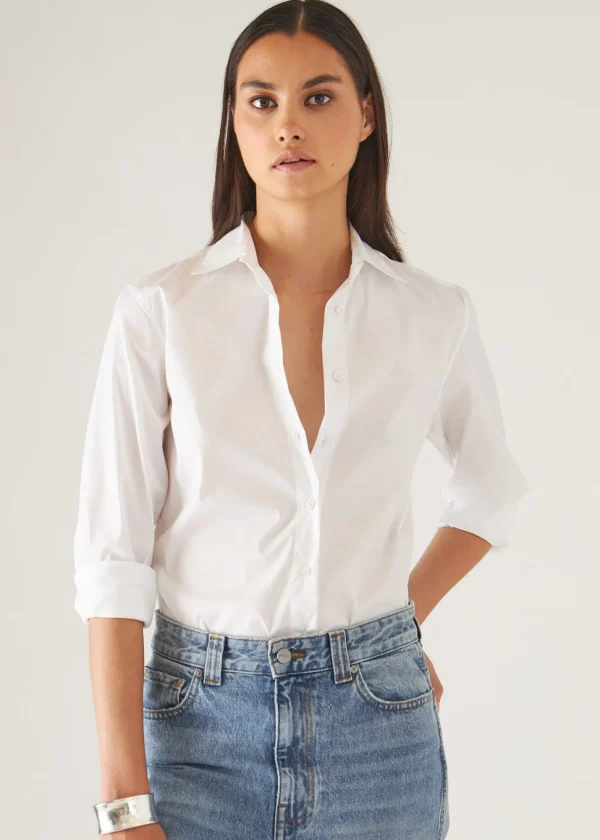 PATRICK ASSARAF Cotton Stretch Classic Shirt | Women Shirts