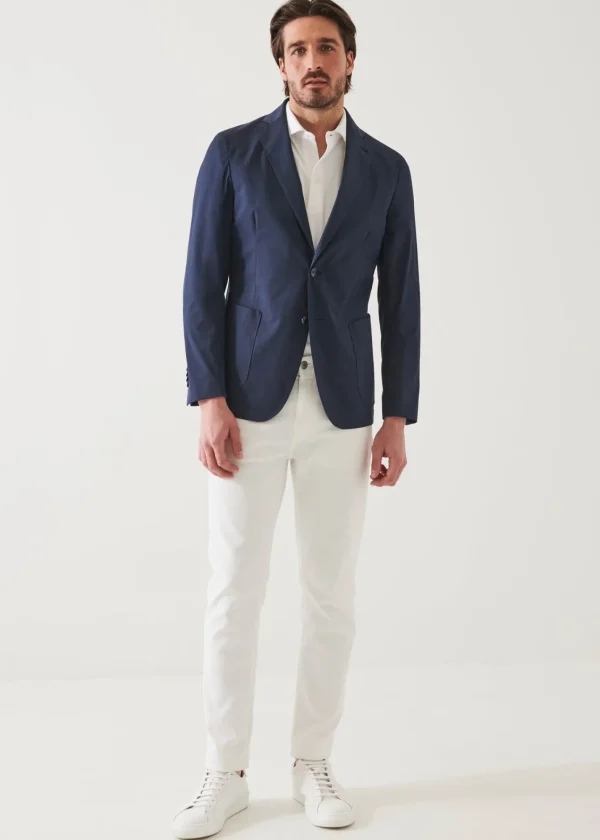 PATRICK ASSARAF Cotton Stretch Two-Button Blazer | Men Blazers
