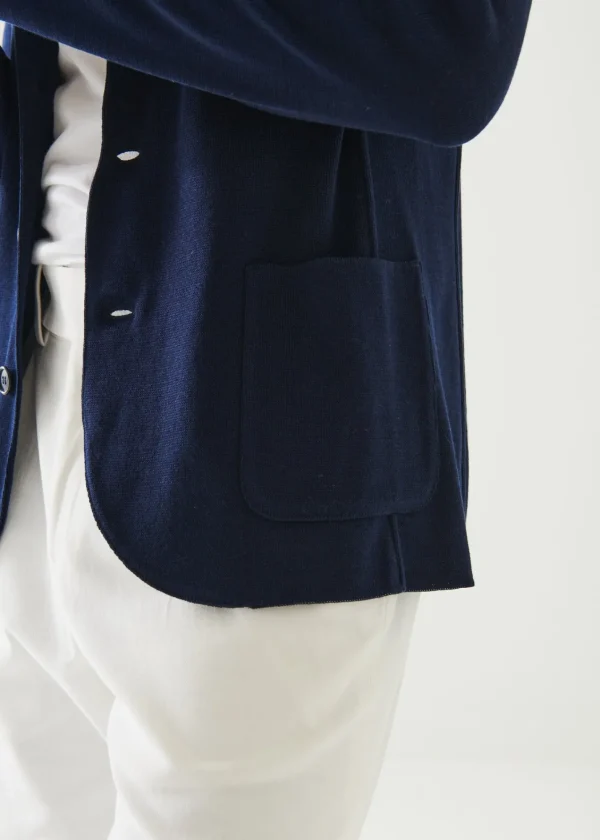 PATRICK ASSARAF Cotton Sweater Jacket | Men Blazers