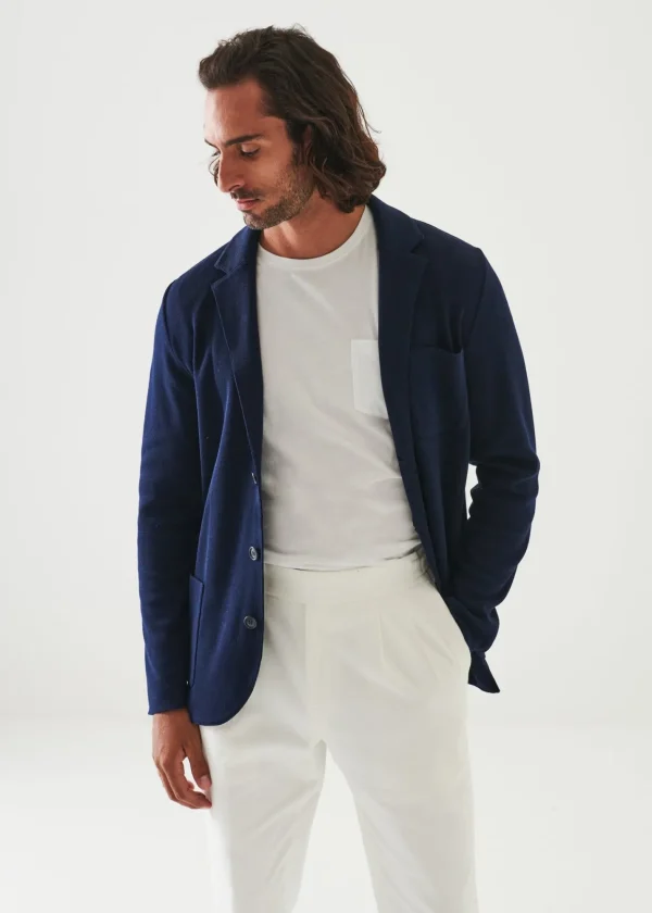 PATRICK ASSARAF Cotton Sweater Jacket | Men Blazers