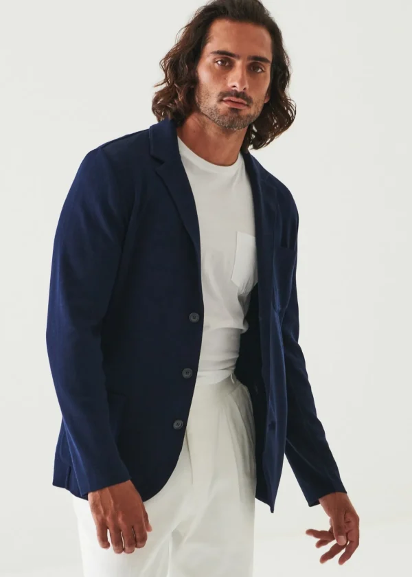 PATRICK ASSARAF Cotton Sweater Jacket | Men Blazers