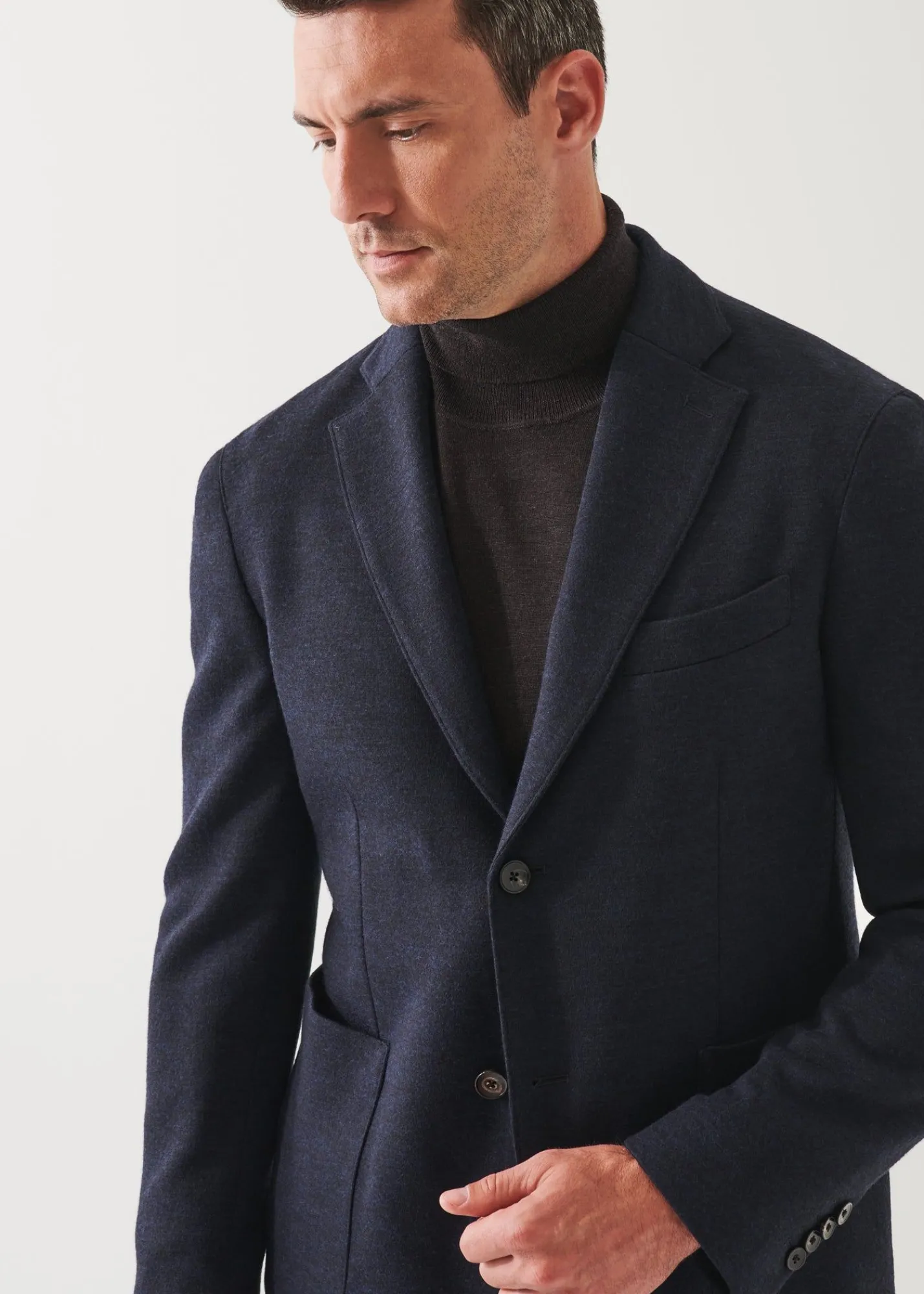 double_face_twobutton_bla_4.webp PATRICK ASSARAF Double Face Two-Button Blazer | Men Blazers