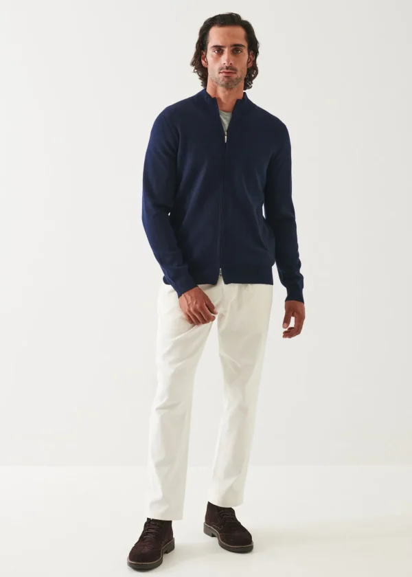 PATRICK ASSARAF Double Face Zip-Up Cardigan | Men Knitwear