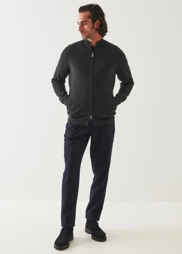 PATRICK ASSARAF Double Face Zip-Up Cardigan | Men Knitwear