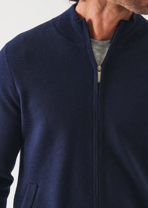 PATRICK ASSARAF Double Face Zip-Up Cardigan | Men Knitwear