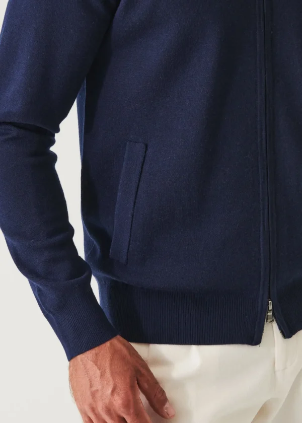 PATRICK ASSARAF Double Face Zip-Up Cardigan | Men Knitwear