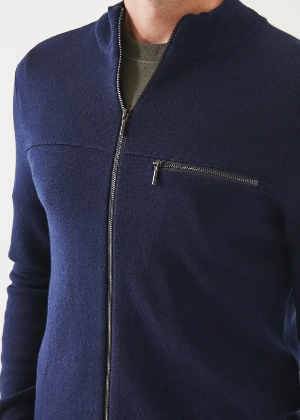 PATRICK ASSARAF Double-Face Full Zip | Men Knitwear
