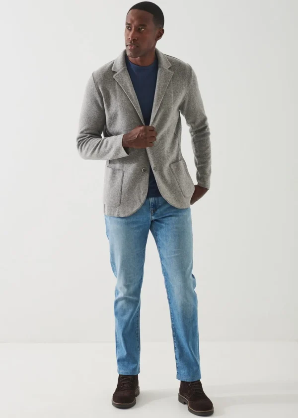 PATRICK ASSARAF Eco-Cashmere Sweater Jacket | Men Blazers