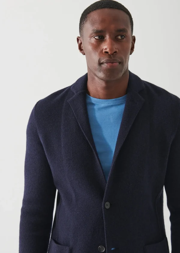 PATRICK ASSARAF Eco-Cashmere Sweater Jacket | Men Blazers