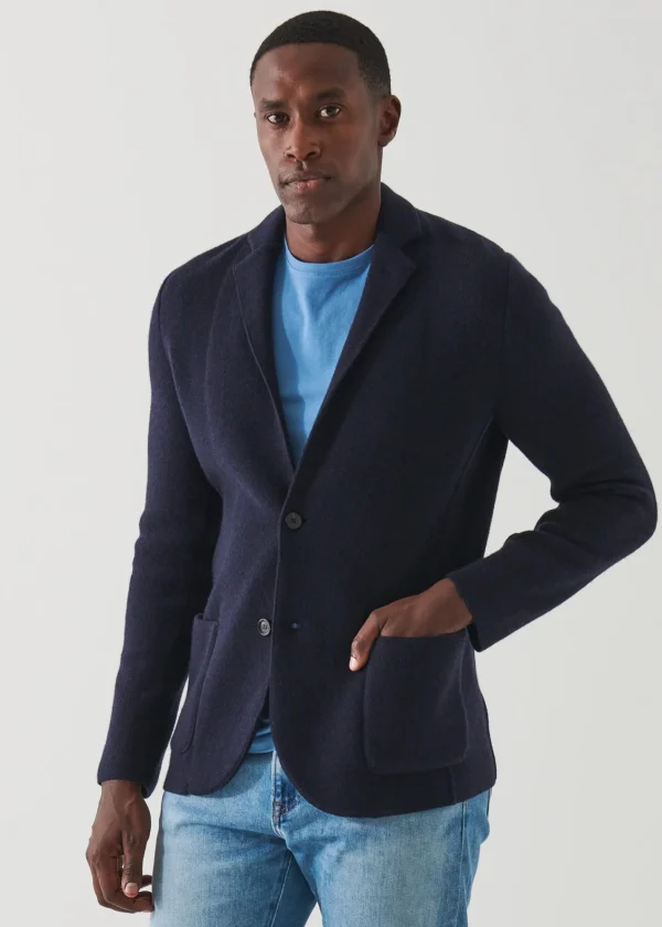 PATRICK ASSARAF Eco-Cashmere Sweater Jacket | Men Blazers