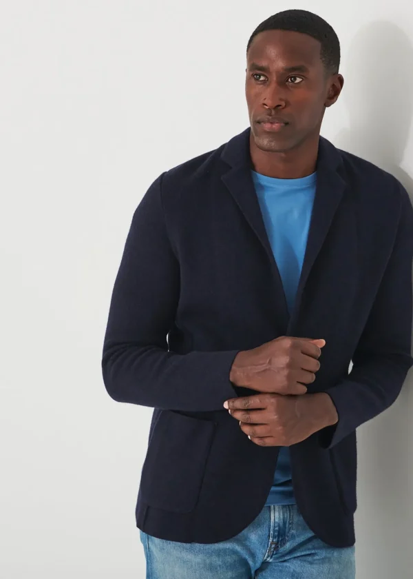 PATRICK ASSARAF Eco-Cashmere Sweater Jacket | Men Blazers