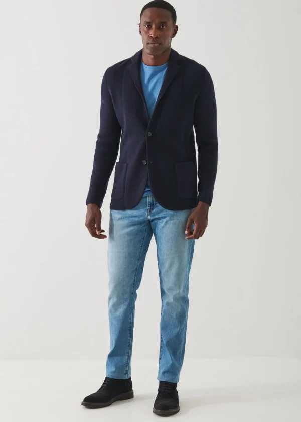 PATRICK ASSARAF Eco-Cashmere Sweater Jacket | Men Blazers