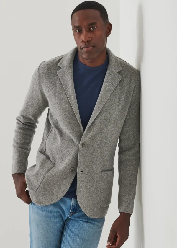 PATRICK ASSARAF Eco-Cashmere Sweater Jacket | Men Blazers