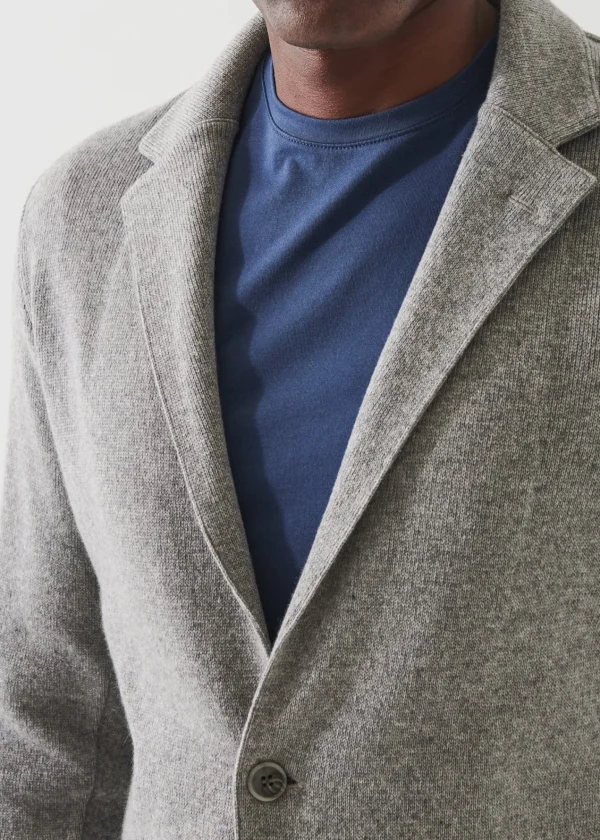 PATRICK ASSARAF Eco-Cashmere Sweater Jacket | Men Blazers