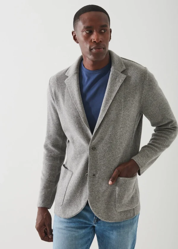 PATRICK ASSARAF Eco-Cashmere Sweater Jacket | Men Blazers