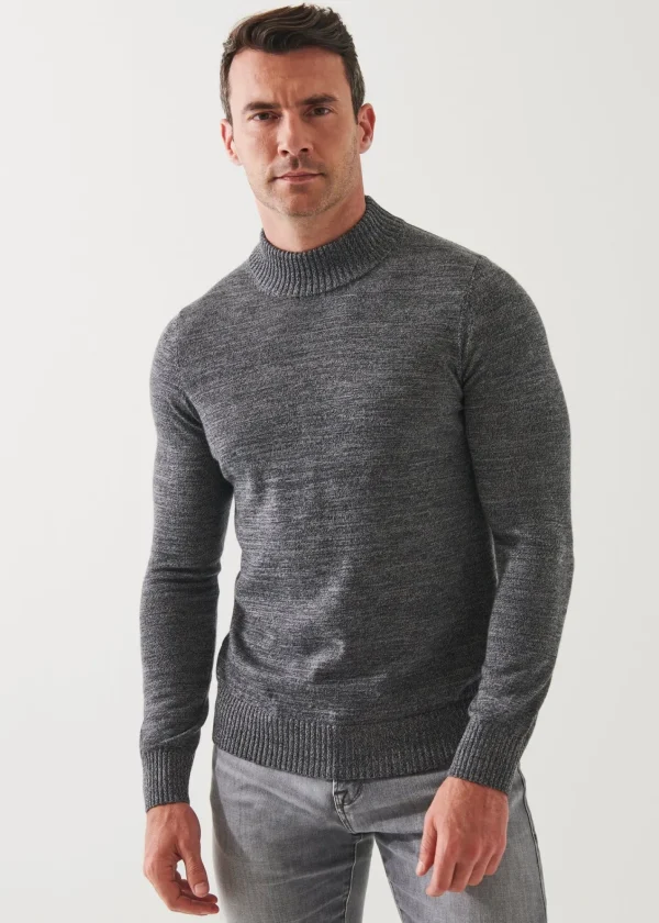 PATRICK ASSARAF Extra-Fine Merino Mock Neck Sweater | Men Knitwear