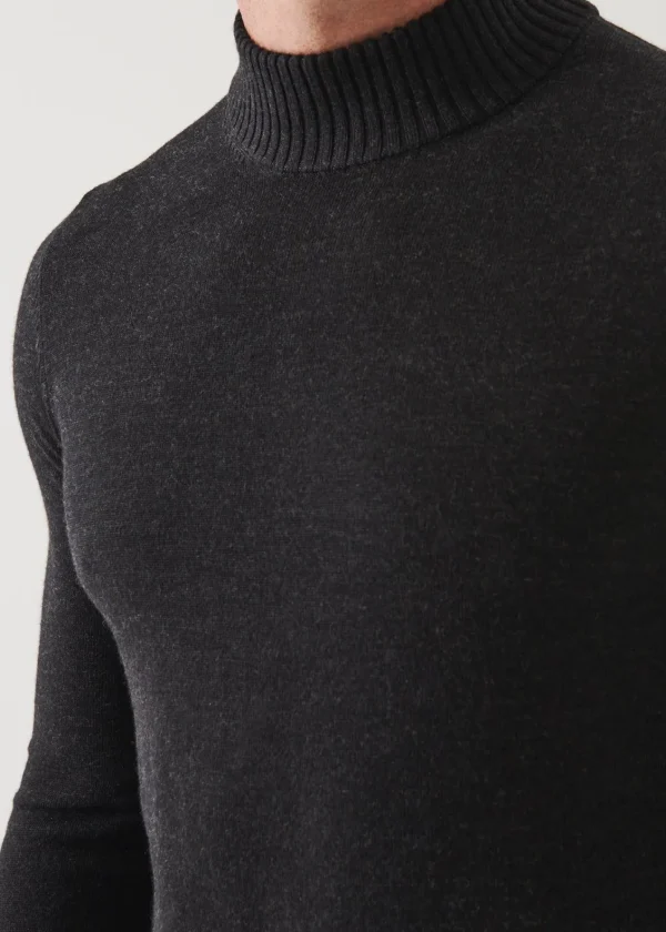 PATRICK ASSARAF Extra-Fine Merino Mock Neck Sweater | Men Knitwear