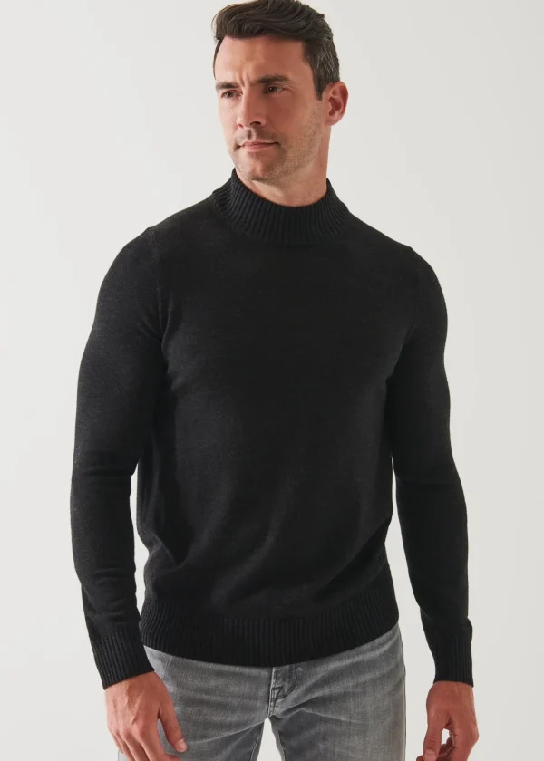 PATRICK ASSARAF Extra-Fine Merino Mock Neck Sweater | Men Knitwear