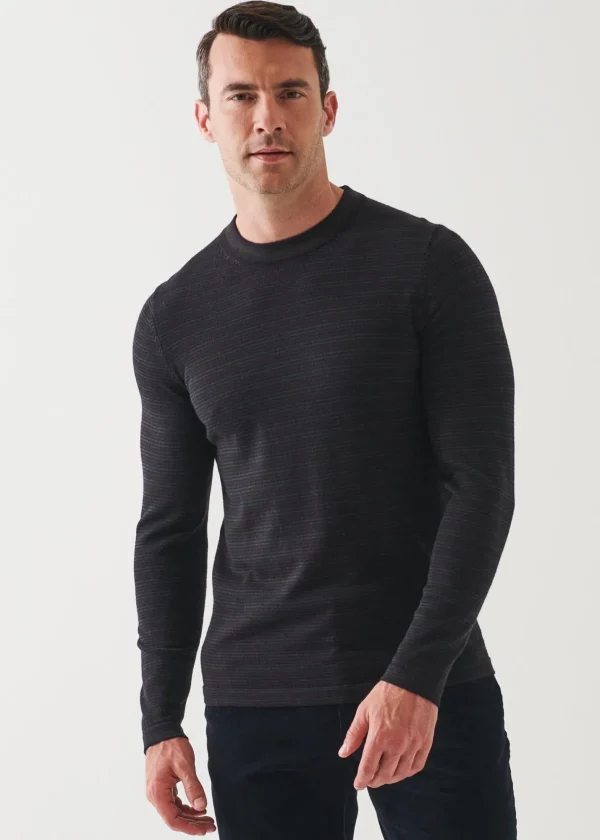 PATRICK ASSARAF Extra-Fine Merino Multi Stripe Crewneck | Men Knitwear