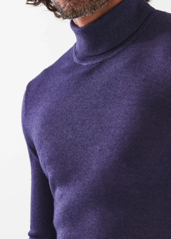 PATRICK ASSARAF Extra-Fine Merino Vintage Wash Turtleneck | Men Knitwear