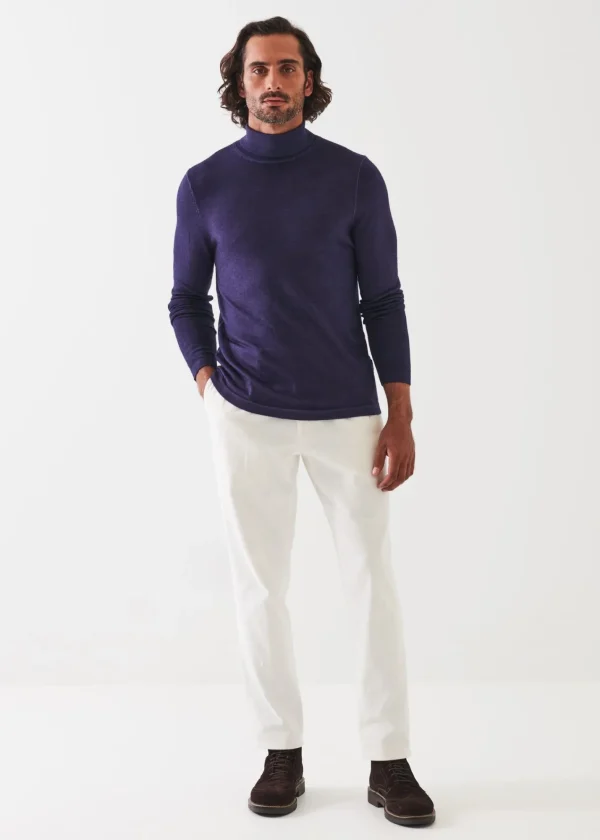 PATRICK ASSARAF Extra-Fine Merino Vintage Wash Turtleneck | Men Knitwear