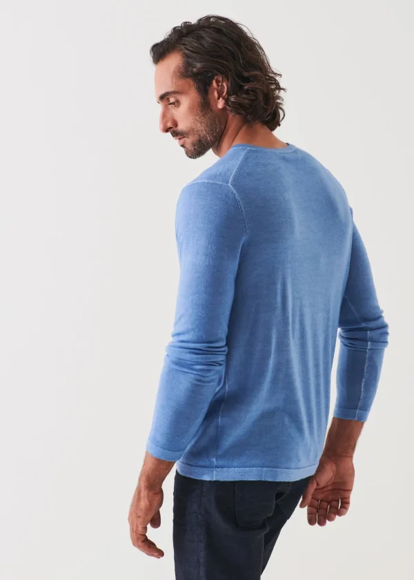 PATRICK ASSARAF Extra-Fine Merino Vintage Wash V-Neck | Men Knitwear