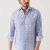 PATRICK ASSARAF Floral Linen Long Sleeve Shirt | Men Shirts
