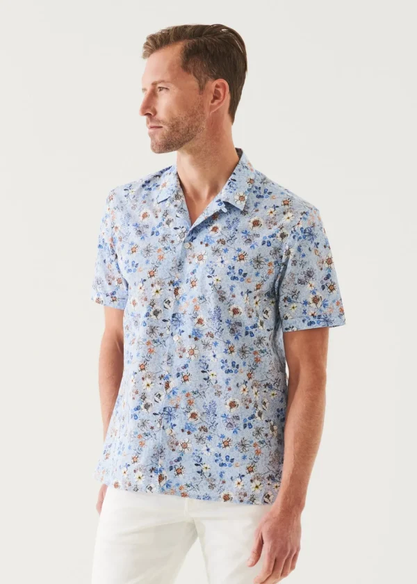 PATRICK ASSARAF Floral Print Camp Collar Shirt | Men Shirts