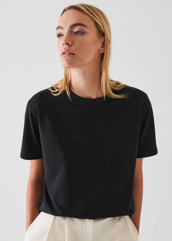 PATRICK ASSARAF Iconic Pima Cotton Stretch Boyfriend T-Shirt | Women T-Shirts