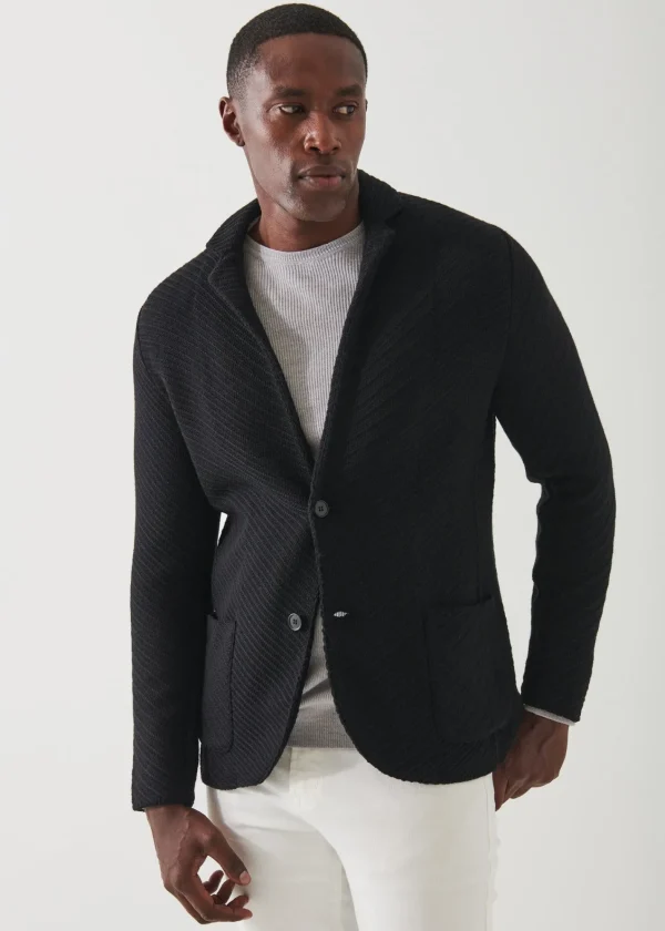 PATRICK ASSARAF Knit Sweater Jacket | Men Blazers