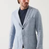 PATRICK ASSARAF Linen Herringbone Blazer | Men Blazers