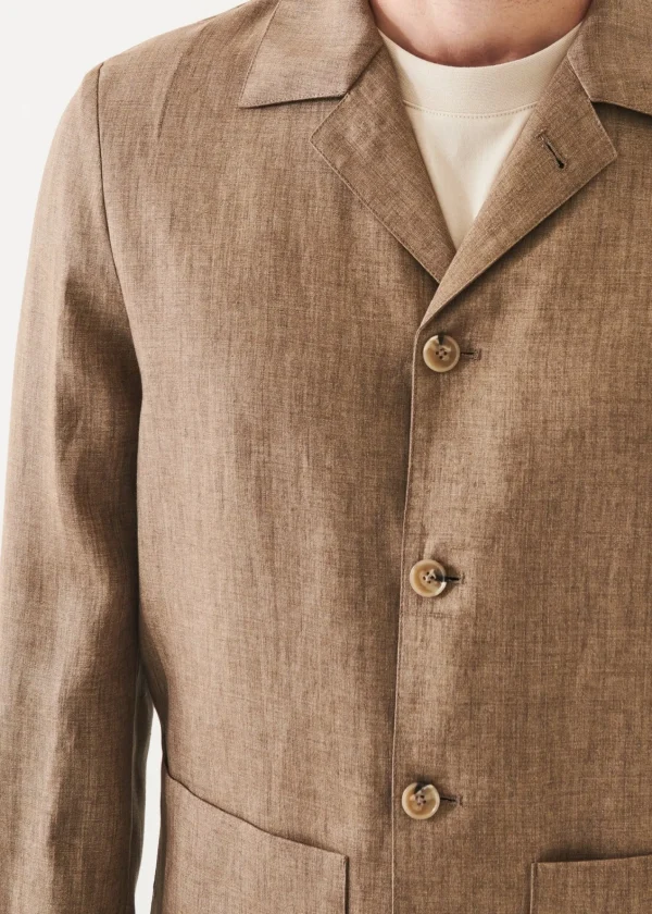 PATRICK ASSARAF Linen Shirt Jacket | Men Shirt Jackets