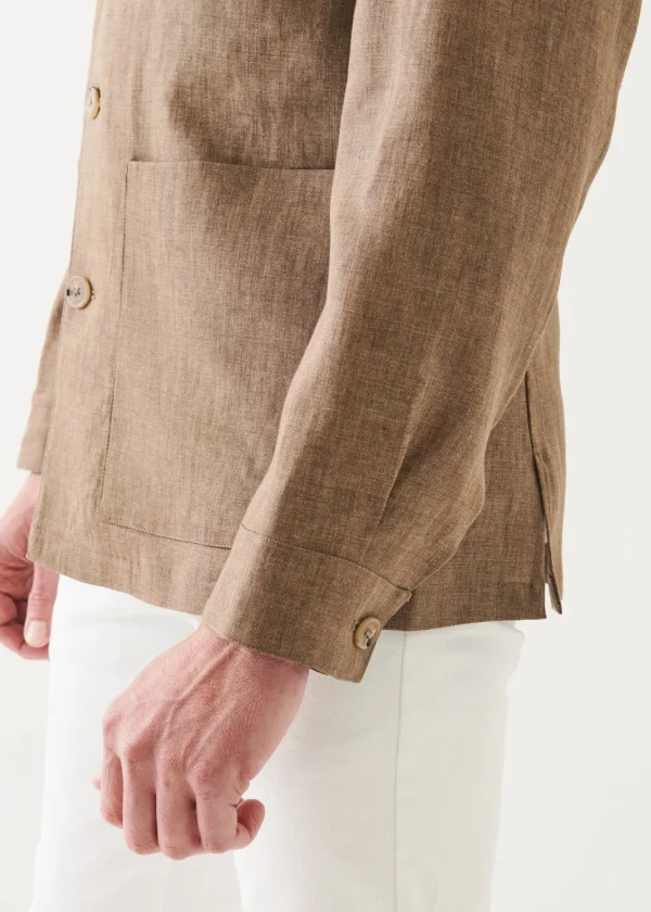 PATRICK ASSARAF Linen Shirt Jacket | Men Shirt Jackets