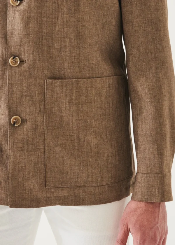 PATRICK ASSARAF Linen Shirt Jacket | Men Shirt Jackets