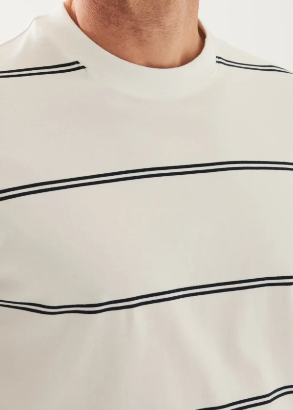 PATRICK ASSARAF Mercerized Pima Cotton Striped T-Shirt | Men T-Shirts
